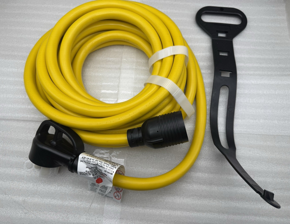 25ft NEMA TT-30P to L14-30R Generator Transfer Switch Adapter Cord NWOB *read...